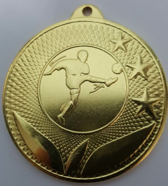 Medalla Modelo Estrella Fútbol 1 Color Oro