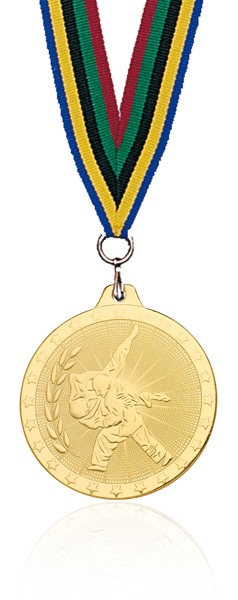 Medalla de Judo  Ref.KNU04   solo color Oro.**