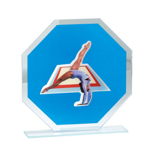 Trofeos de Cristal con aplique adhesivo todos los deportes,Serie MJ