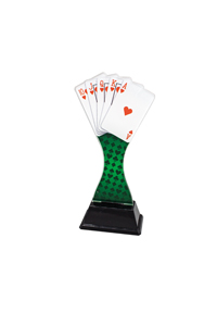 Trofeo de cartas (Poker) Ref.249/22721 Altura 17cm**