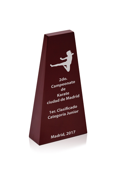 Trofeo madera especial grabacion Ref. 17/1891G1 Alturas 18cm 20cm 22cm**