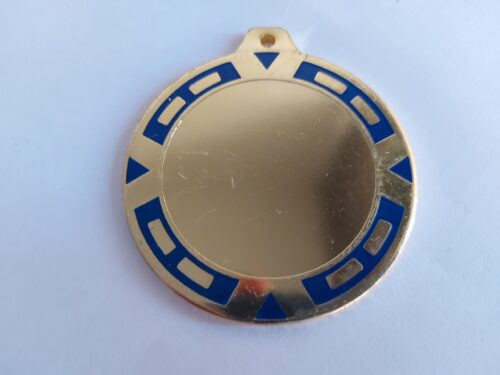 Medalla Ref. 1035 Color Oro/Azul  (Existencias 6 ) Se venden las 6 juntas.*