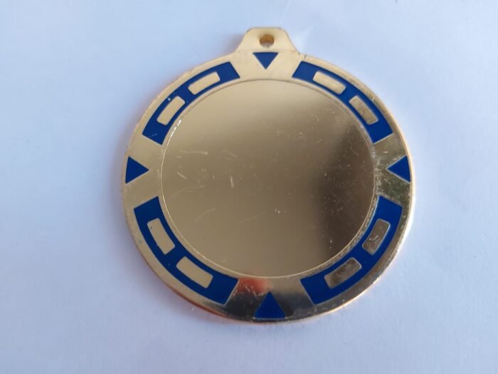 Medalla Ref. 1035 Color Oro/Azul  (Existencias 6 ) Se venden las 6 juntas.*
