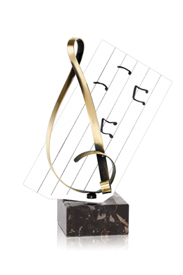 Trofeo de música  Ref.276/ 05401 Alturas 22cm 25cm 28cm**