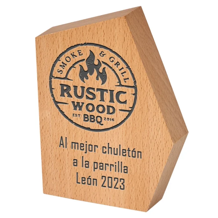 Trofeo madera especial grabacion ref: 23101