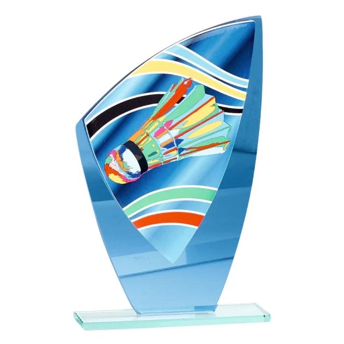 Trofeo de cristal / cerámica bádminton ref: 66201