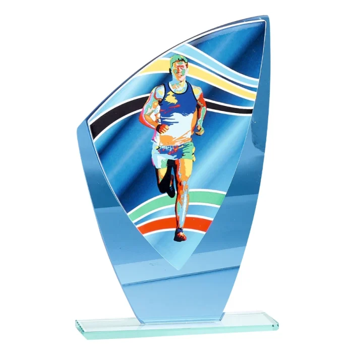 Trofeo de cristal / cerámica atletismo masculino ref: 66203
