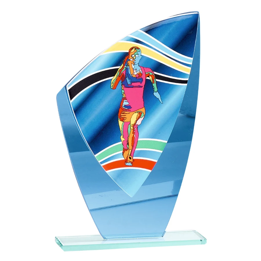 Trofeo de cristal / cerámica atletismo femenino ref: 66204