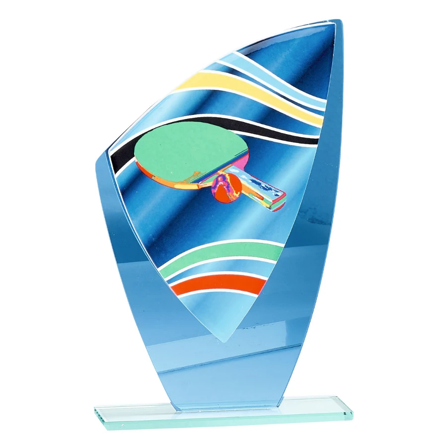 Trofeo de cristal / cerámica tenis de mesa ref: 66216