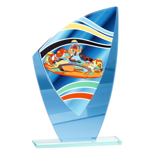 Trofeo de cristal / cerámica karting Ref. 66220 Alturas 20cm 22cm 24cm
