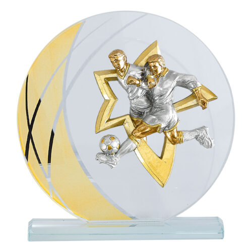 Trofeo de fútbol (2) jugadores Ref.212/12821NJ  Alturas 17cm 19cm 21cm**