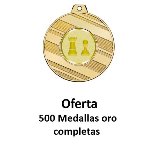 Ref. 4004 Oferta de 500 medallas completas.