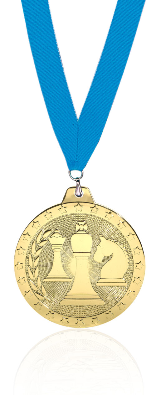 Medalla de Ajedrez  Ref.KNU08  solo color Oro.